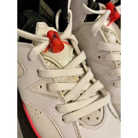 2014 Nike Air Jordan 6 VI Retro 384664-123 White Infrared AJ6 Sz 7Y - Picture 10 of 11